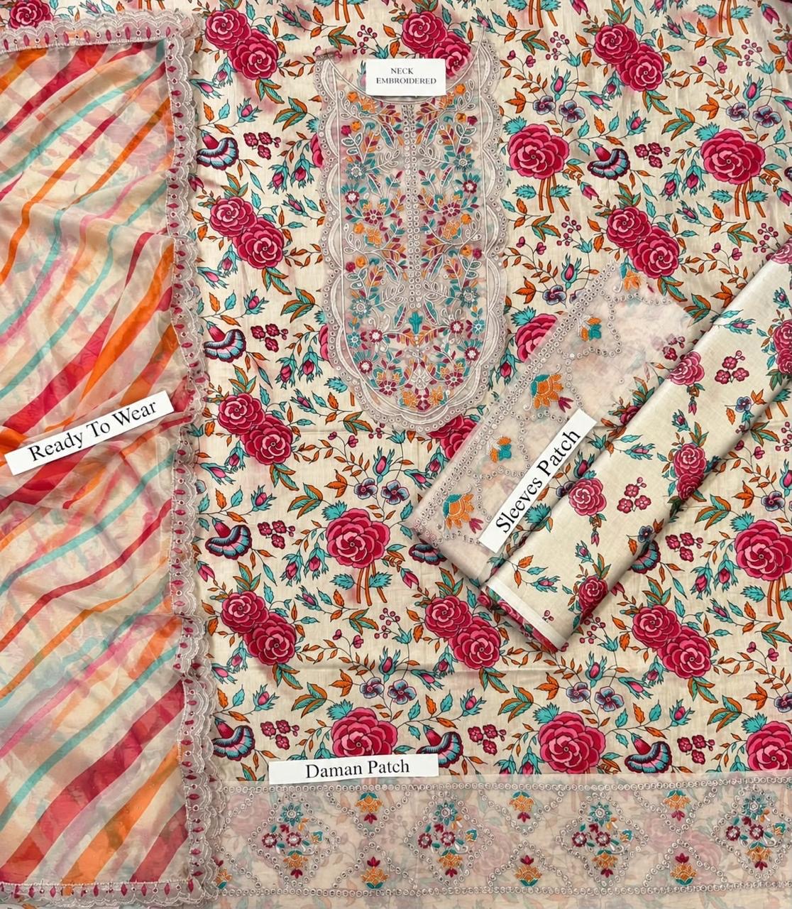 Maria B AllOver Printed Embroidered 3Pc HS|549