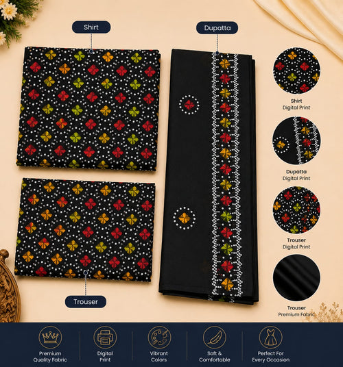 Bin Saeed Allover Printed 3PC (P119)