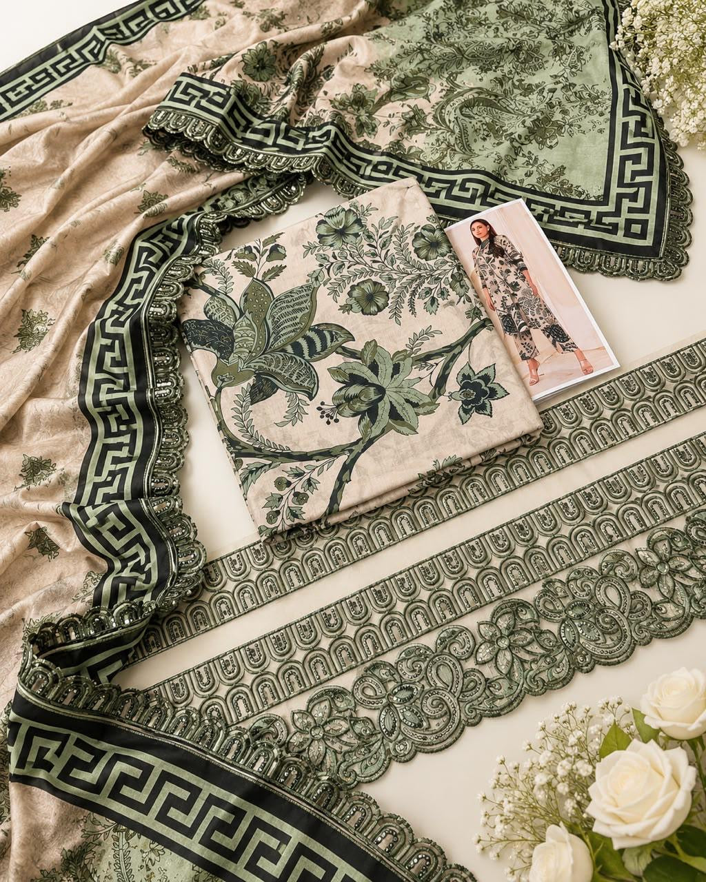 Maria B AllOver Printed Embroidered 3Pc HS|545