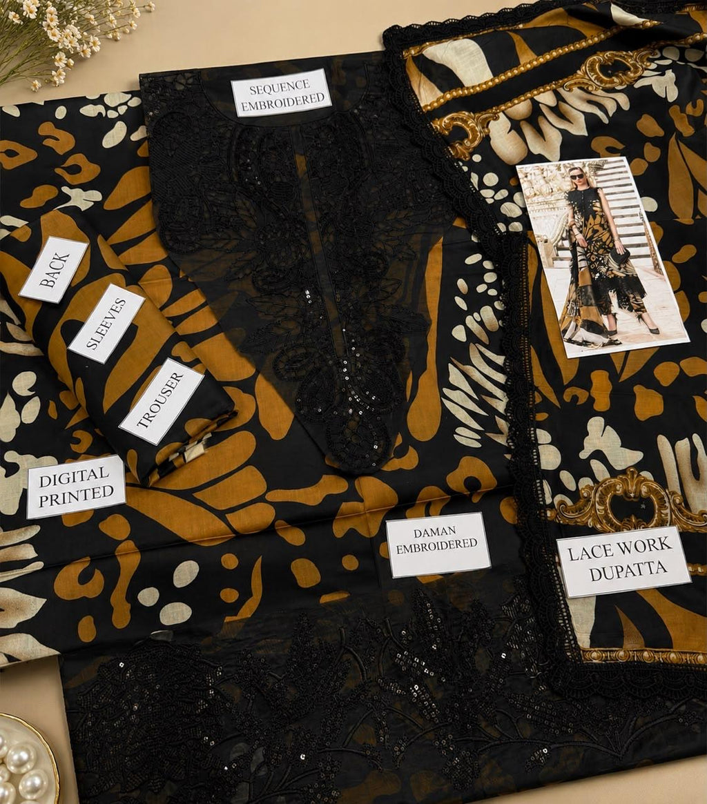 Maria B AllOver Printed Embroidered 3Pc HS|546