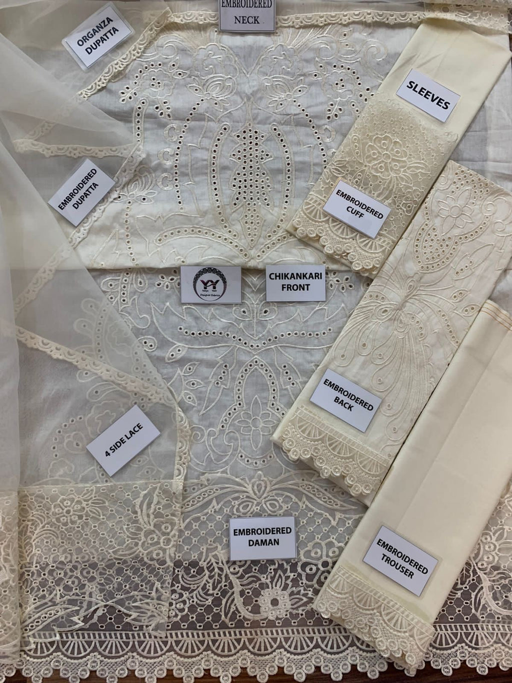 PRET  UNSTITCH LAWN EMBROIDERED 3PC (E333)