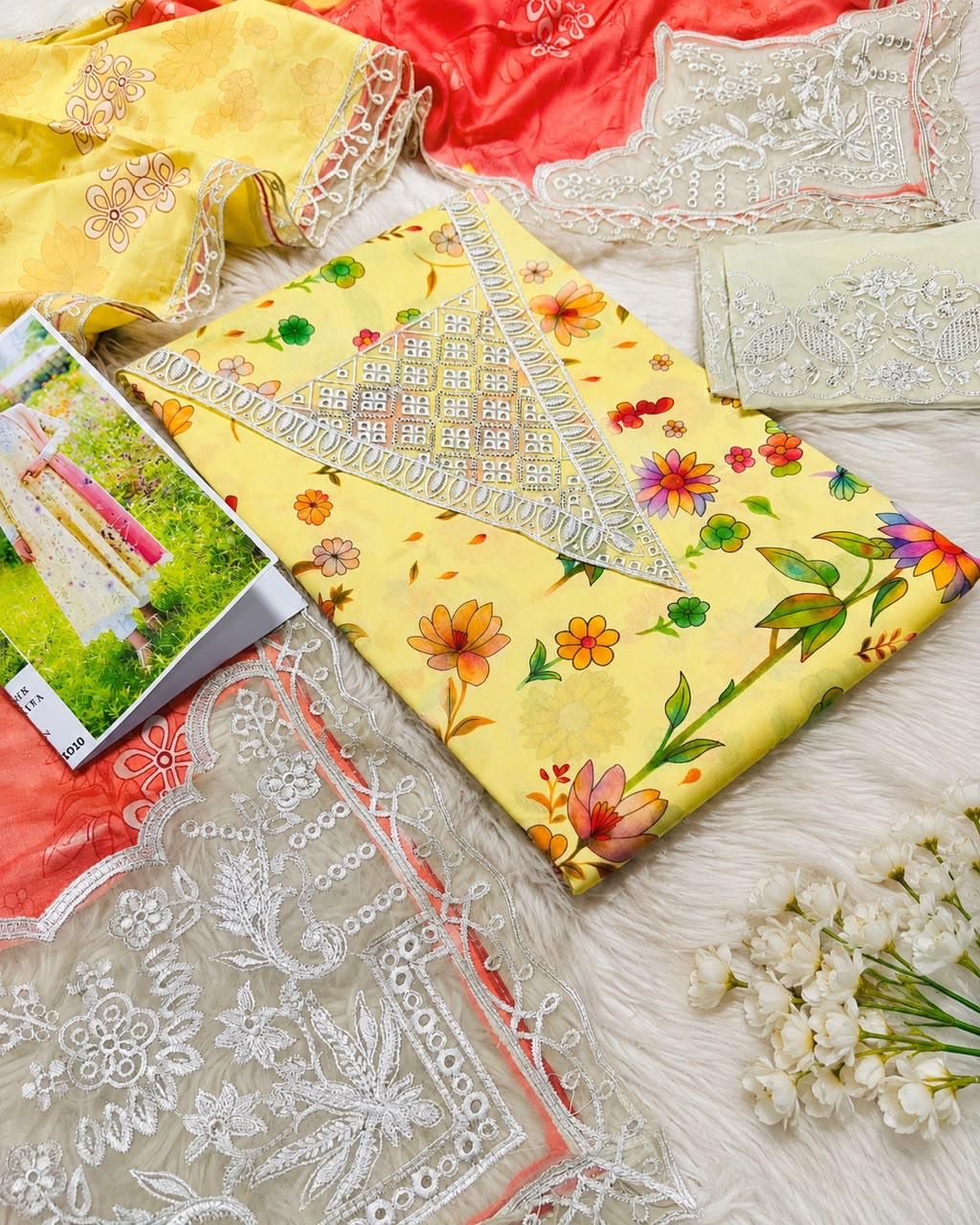 Maria B AllOver Printed Embroidered 3Pc HS|544